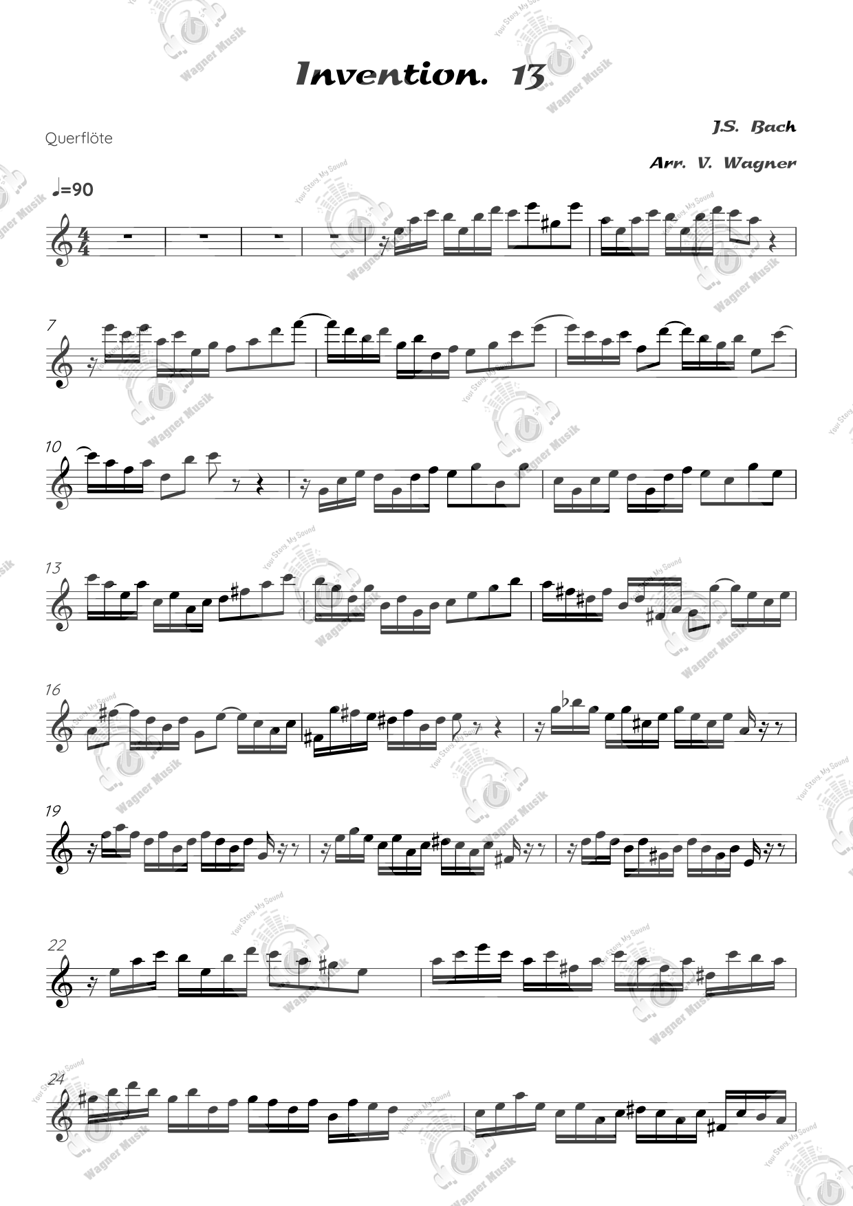 Noten - Invention Nr. 13